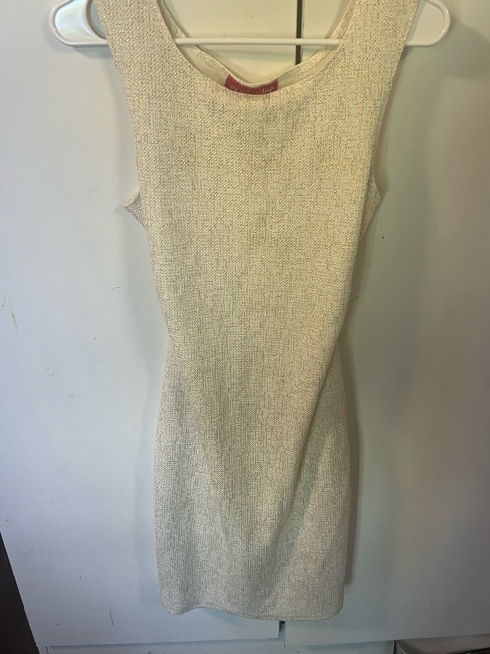 Sleeveless Backless Knit Dress in Cream